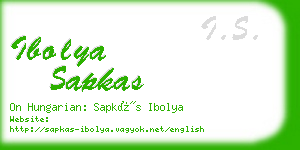 ibolya sapkas business card